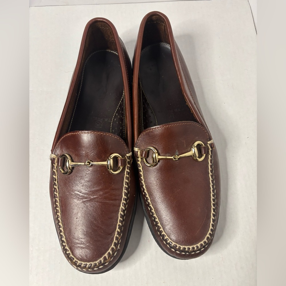 TB Phelps Bit Driver Briar Shoes Men US 9.5 M Brown Leather Driving loafers VGUC